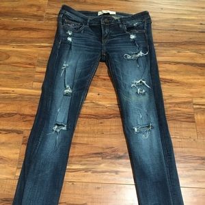 Destressed jeans